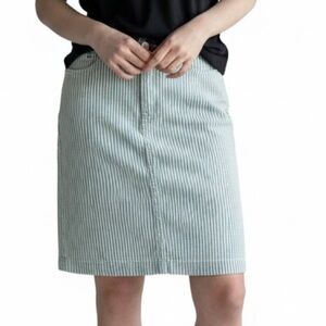 Vintage Jones New York Railroad Stripe Pencil Knee Length Skirt Size 14